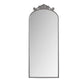 58" x 24" Arched Full Body Mirror with Vintage Ornate Carved Applique