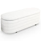 Cabana White Boucle Bench