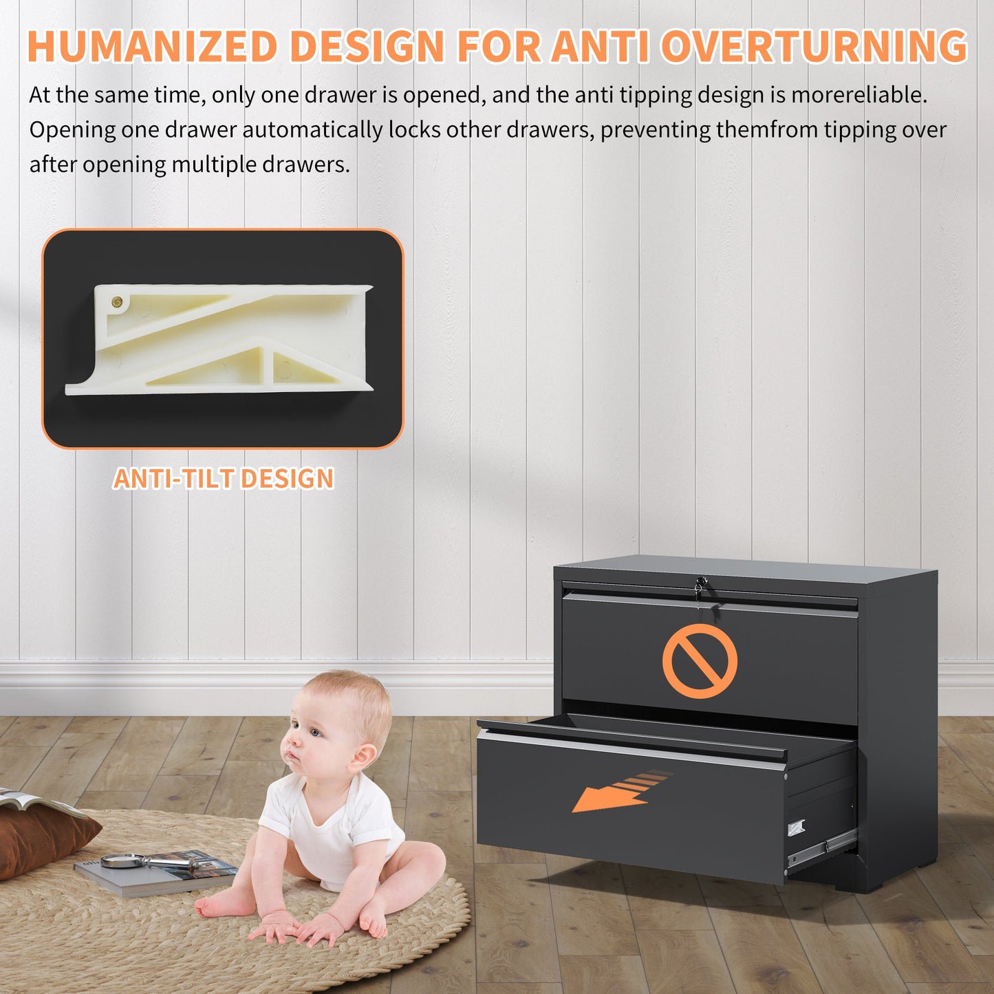 Lateral File Cabinet 2 Drawer