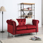 Stylish Burgundy Loveseat