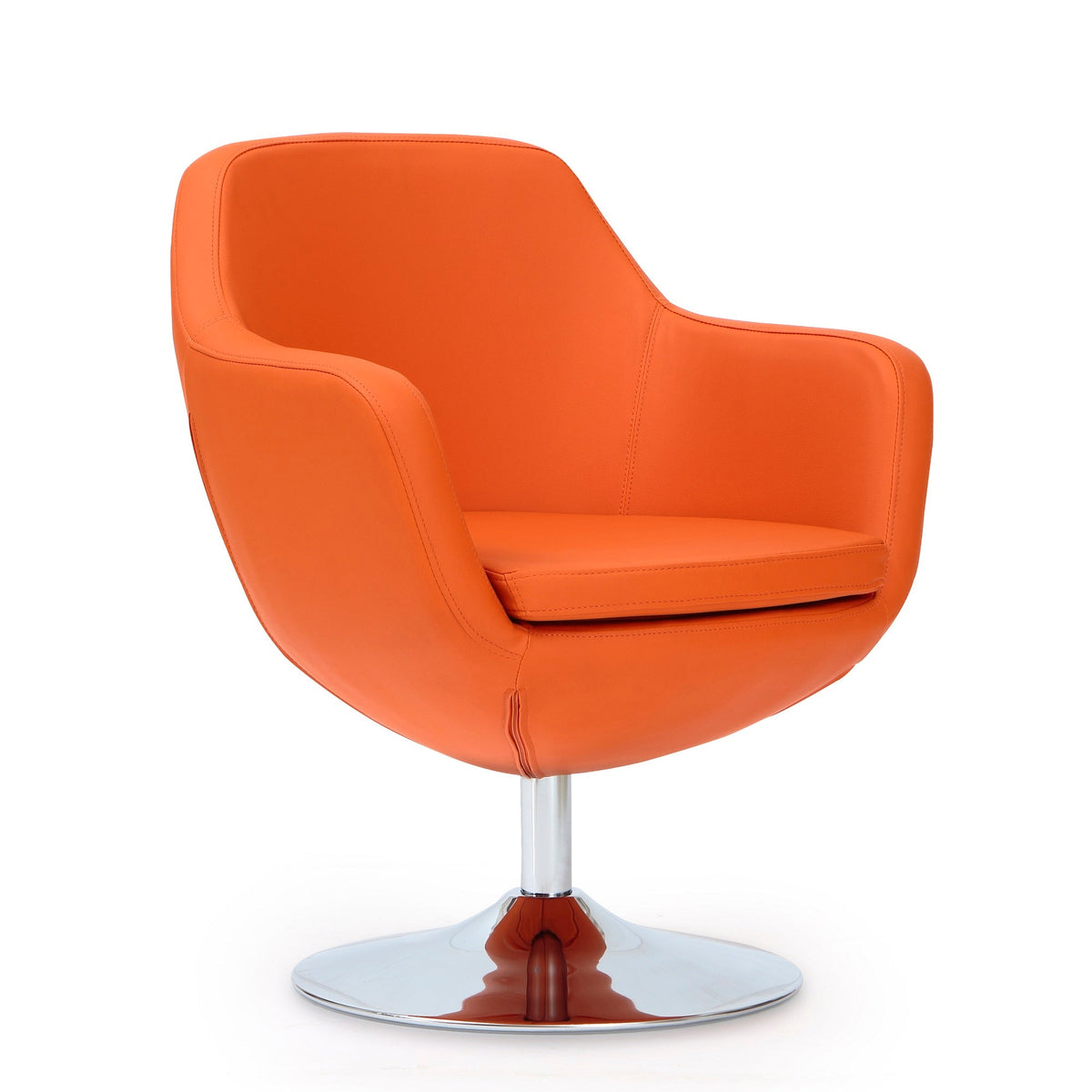 Caisson Upholstered Swivel Lounge Chair