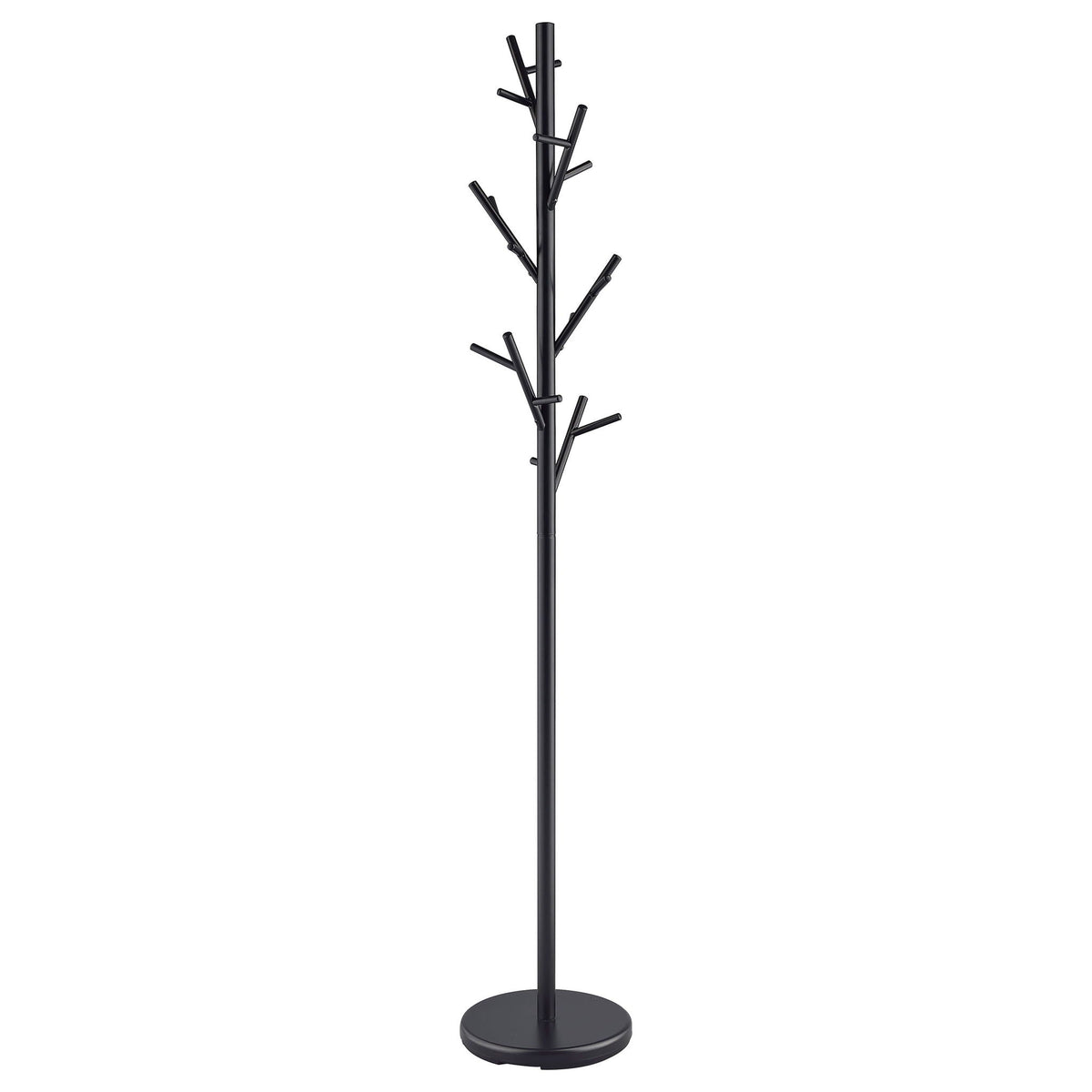 Clover 18 Hook Freestanding Metal Coat Rack Hat Hanger Black - view 3