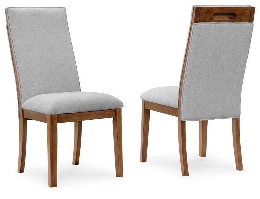 Lyncott - Dining Upholstered Side Chair (Set of 2) - Beige / Brown