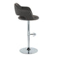 Contemporary Adjustable Barstool with Swivel