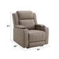 Lugo Camel Leather Aire Power Motion Recliner with Cup Holder