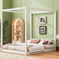 Queen Size Canopy Platform Bed with Support Legs