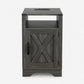 16" Dark Grey Farmhouse Nightstand