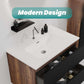 Glossy White Ceramic Integrated Sink