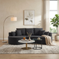 106 in. 2-Piece Fabric Cloud Curved Sectional Boucle Sofa