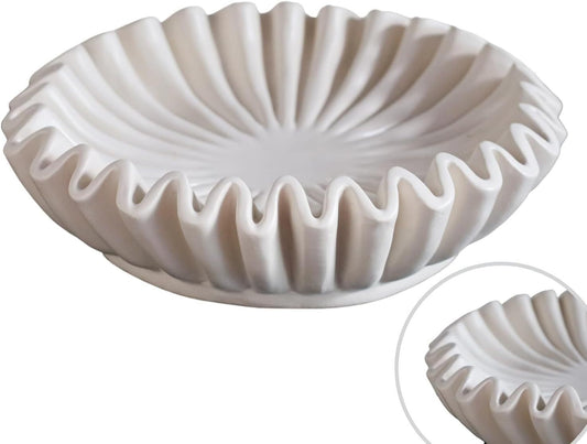 Groove Lotus Leaf Edge Decorative Bowl Home Decor