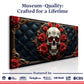 3D Rose and Skull Wall Art VII