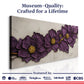 Purple Flower Plaster Wall Art