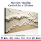 Beige Abstract Ocean Waves Wall Art