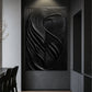 Modern Black Waves Wall Art