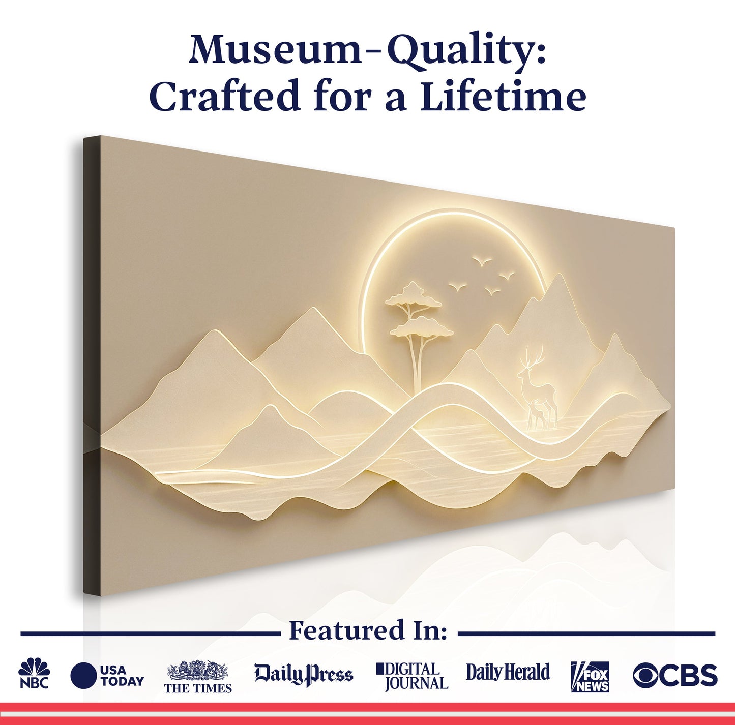 Modern Mountain Landscape Wall Art Decor