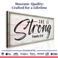 She Is Strong Proverbs 31:25 Faith Sign
