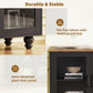 ON-Trend Farmhouse TV Stand with Solid Wood Gourd-Shaped Legs