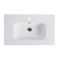 Glossy White Ceramic Integrated Sink