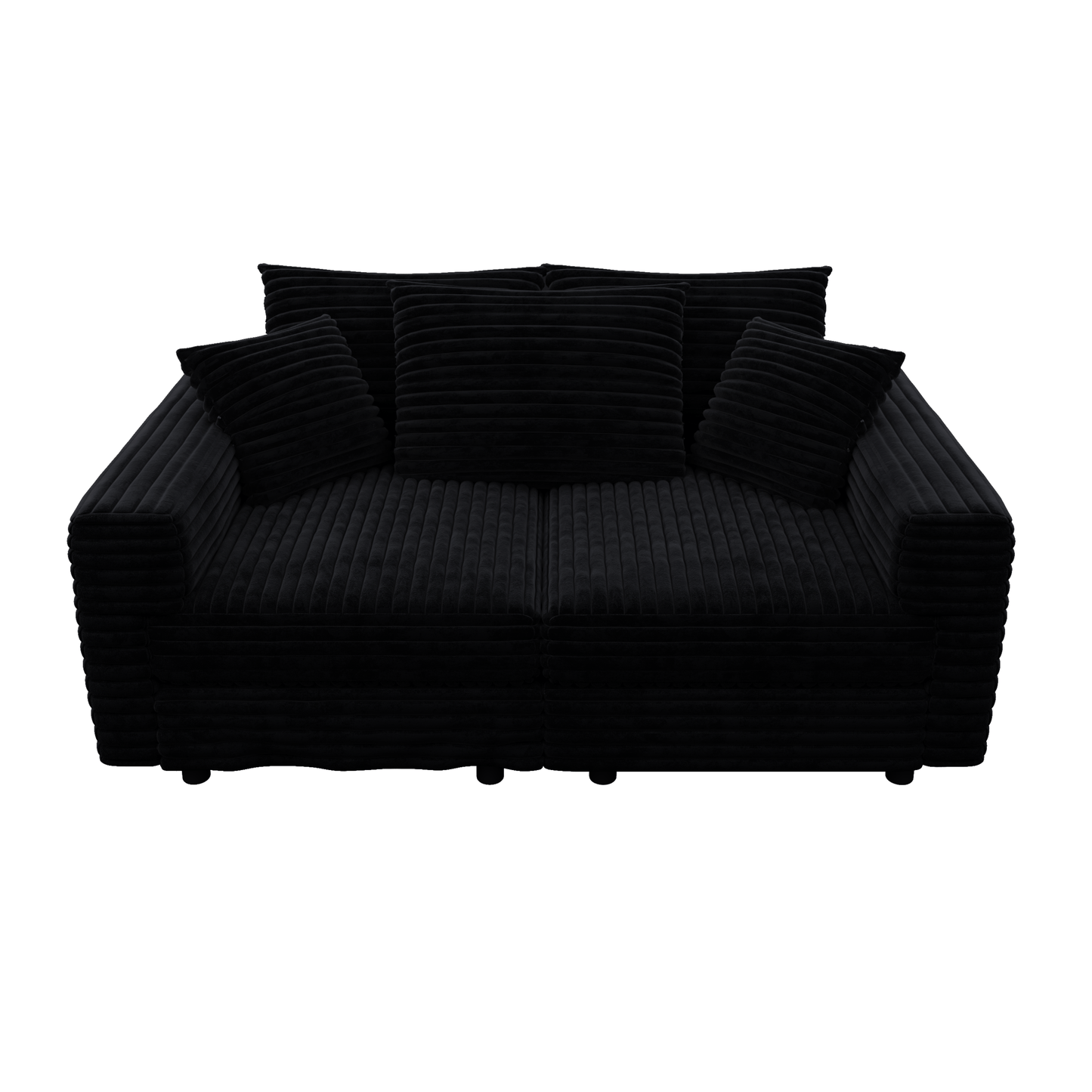 Plush Corduroy 3-Seat Sofa