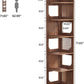 71.65" Tall 6-Tier Rustic Corner Bookshelf