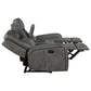 Raelynn Upholstered Track Arm Motion Loveseat Grey - view 2