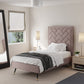 Crosby Upholstered Velvet Twin Bed