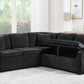 L-shaped Sectional Sofa Bed with Hidden Storage