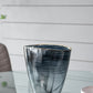 Smokey Black Gold Rimmed Glass Vase