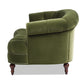 La Rosa Victorian Chesterfield Loveseat, Olive