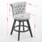 26" Counter Height Bar Stools Set of 2 with 360° Swivel and Velvet Upholstery