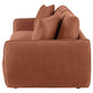 Elysia Chenille Upholstered Modular Lounge Loveseat Coral - view 4