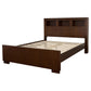 Ardino Cappuccino California King Bed with Bookcase Headboard