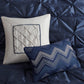 7 Piece Tufted Comforter Set Navy King