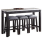 Necalli Marble Top & Weathered Dining Set