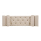 Alma Tufted Flared Arm Entryway Bench in Sky Neutral