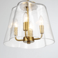 Soiree Four Candle Lights Pendant With Clear Glass - Satin