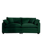 Modern 2 Seater With 4 Pillows, Upholstered Deep Seating Loveseat - view 15