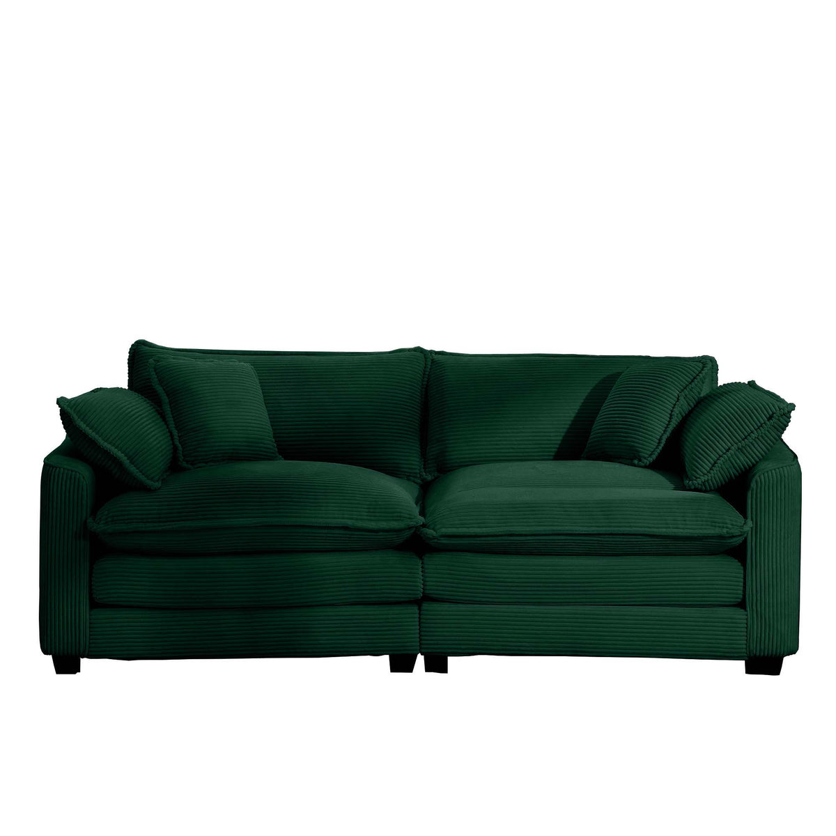Modern 2 Seater With 4 Pillows, Upholstered Deep Seating Loveseat - view 15