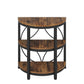 23.62” Industrial 3-Tier Half Moon End Table