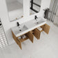 60" Floating Double Sink Bathroom Vanity with Extra-Large Storage