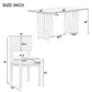 Dining Table Set With 6 Upholstered Chairs, Rectangular Table With Cutout Legs - view 8