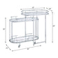 Piffo - Serving Cart Set - Clear Glass & Chrome