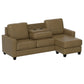 Brown 2-Piece Sofa with Chaise