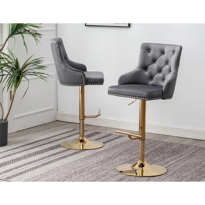 Adjustable Swivel Bar Stool Set of 2
