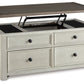 Bolanburg - Lift Top Cocktail Table - White / Brown / Beige