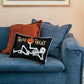 Trick or Treat Skeleton Velvet Throw Pillow