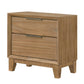1pc Contemporary 2-Drawer Nightstand