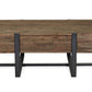 Prescott - Modern Reclaimed Wood Rectangular Cocktail Table - Rustic Honey