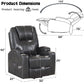 Gunmetal Leather Aire Recliner with Power Lift & Massage