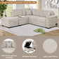 Sleeper Sofa Bed, 2 In 1 Pull Out Sofa Bed L Shape Couch With Storage Ottoman For Living Room, Bedroom Couch - view 14